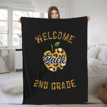 Discover Welcome Back To 2nd Grade Leopard Print Fleece Blankets