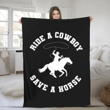 Discover Cowboy Horses Rodeo Wild West Fleece Blankets