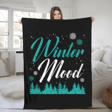 Discover Winter Mood Snow Snowy Climate Winter Season Fleece Blankets