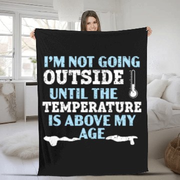 Discover I'm Not Going Outside Winter Snow Climate Fleece Blankets