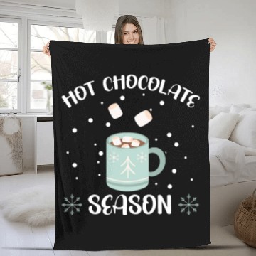 Discover Hot Chocolate Season Snow Winter Season Drink Fleece Blankets