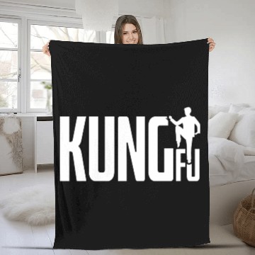 Discover Kung Fu Simple Cool Artwork Fleece Blankets