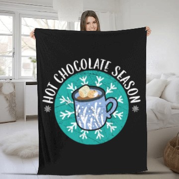 Discover Hot Chocolate Season Snow Winter Season Drink Fleece Blankets