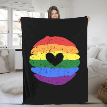 Discover Lgbtq Gay Pride Month Rainbow Love Is Love Fleece Blankets