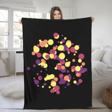Discover abstract circles pattern Fleece Blankets