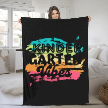 Discover Kindergarten Vibes (Bright) Fleece Blankets