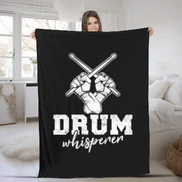 Discover Drum Whisperer Funny Drummer Percussion Drums Band Fleece Blankets