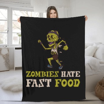 Discover Zombies Hate Fast Food Fleece Blankets