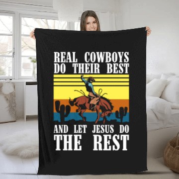 Discover Horse Revolver Lasso Fleece Blankets