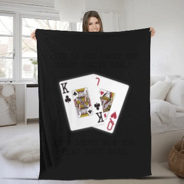 Discover Inspirational Saying Playing Cards Poker Quote Fleece Blankets