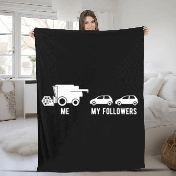 Discover Farmer Agriculture Combine Harvester Fleece Blankets