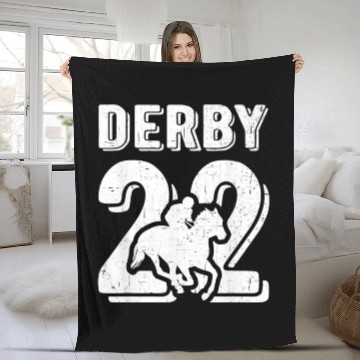 Discover Kentucky Racing 2022 Derby Horse Racing Fleece Blankets