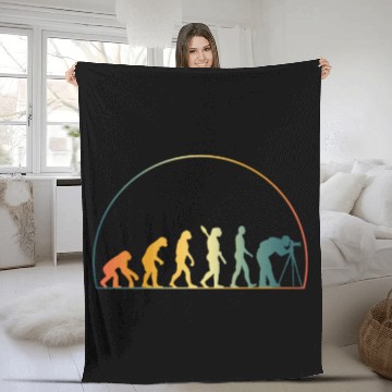 Discover Photographer Evolution Fleece Blankets