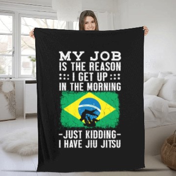 Discover Brazilian Jiu Jitsu Sarcastic Quote MMA BJJ Fleece Blankets