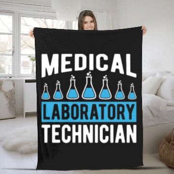 Discover Lab Tech Medical Laboratory Technician Chemist Fleece Blankets