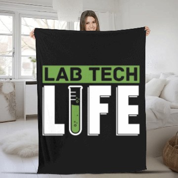 Discover Lab Tech Life Laboratory Technician Science Fleece Blankets