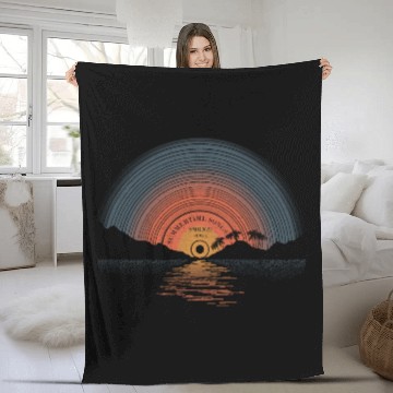 Discover Summertime songs - vinyl record Fleece Blankets