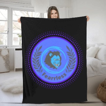 Discover Fearless Lion Fleece Blankets