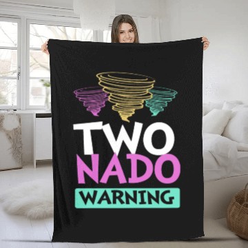 Discover Twonado Warning 2 Years Old Birthday Tornado Fleece Blankets