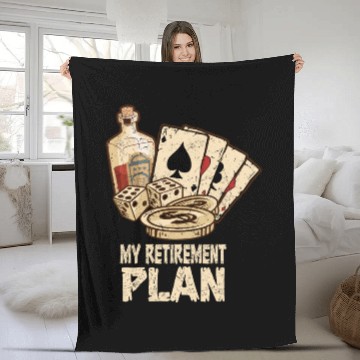 Discover Poker Player Retirement Plan Playing Poker Fleece Blankets