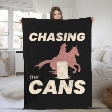 Discover Barrel Racer Rodeo Racing Horse Riding Funny Fleece Blankets
