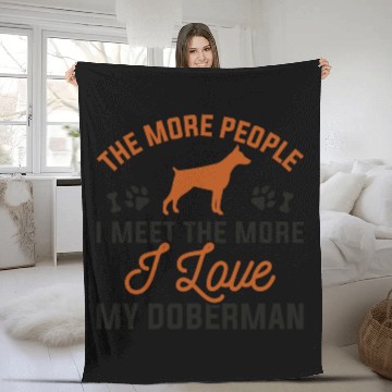 Discover I Love My Doberman Fleece Blankets
