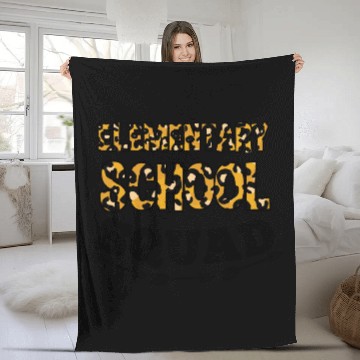 Discover Elementary School Squad Leopard Fleece Blankets