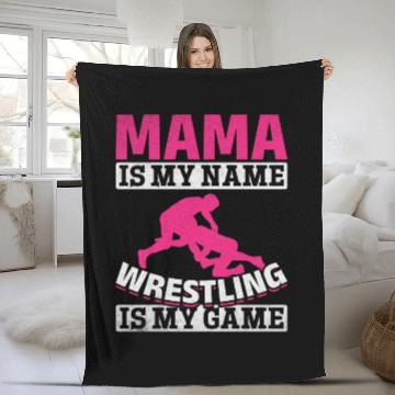 Discover Wrestler Mama Is My Name Wrestling Is My Game Fleece Blankets