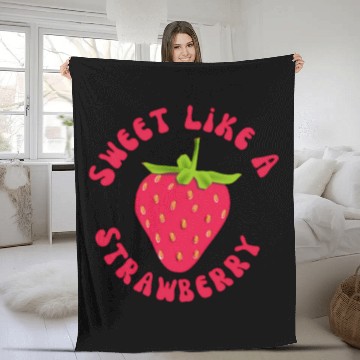 Discover Sweet like A Strawberry Fleece Blankets