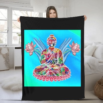 Discover Meditating Buddha Fleece Blankets