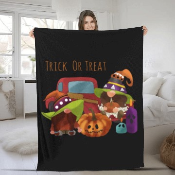 Discover Trick Or Treat Gnomes Fleece Blankets