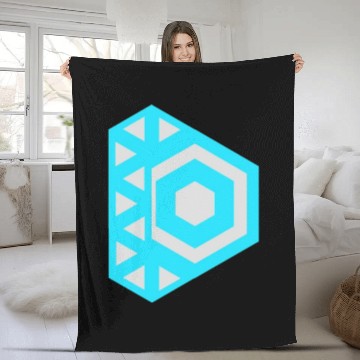 Discover Letter D Logo Robot Fleece Blankets