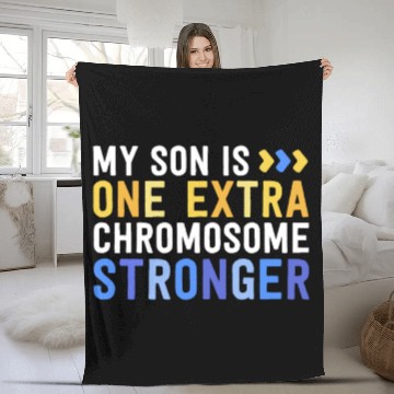 Discover Family Down Syndrome Awareness My Son One Extra Fleece Blankets