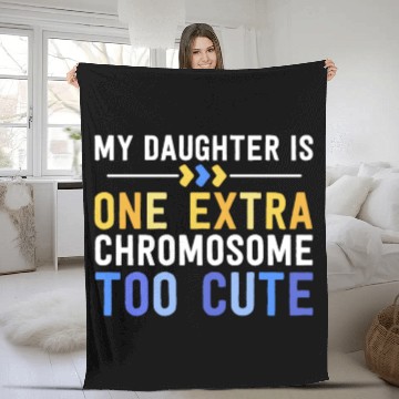 Discover Family Down Syndrome Awareness for Dad Mom Extra Fleece Blankets