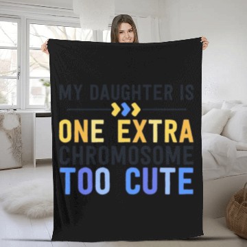 Discover Family Down Syndrome Awareness for Dad Mom Extra Fleece Blankets