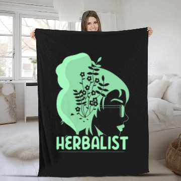 Discover Herbalist Herbalism Herbs Gardening Herb Fleece Blankets