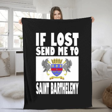 Discover Saint Barthélemy Flag Saying Fleece Blankets