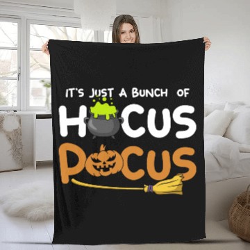 Discover It's Just A Bunch Of Hocus Pocus Pumpkin Halloween Fleece Blankets