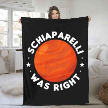 Discover Schiaparelli Was Right, Mars Planet Fleece Blankets