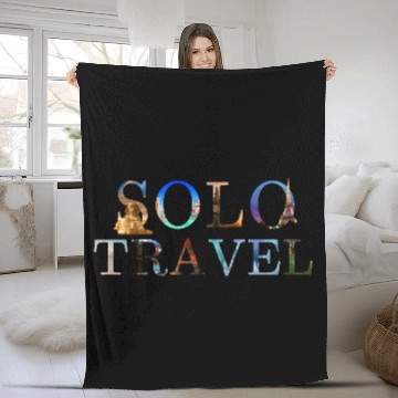 Discover in love with solo travel, in all seasons Fleece Blankets