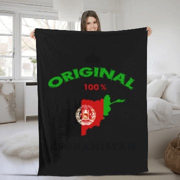 Discover Afghanistan original 100% flag design Fleece Blankets