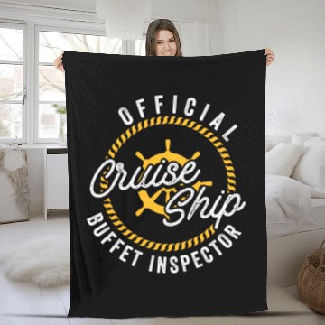 Discover Funny Cruise Ship Buffet Inspector Partners Fleece Blankets
