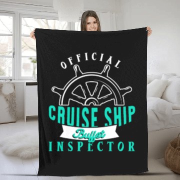 Discover Funny Cruise Ship Buffet Inspector Partners Fleece Blankets