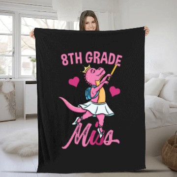 Discover 8th Grade Miss Ballet Back To School Girls Fleece Blankets