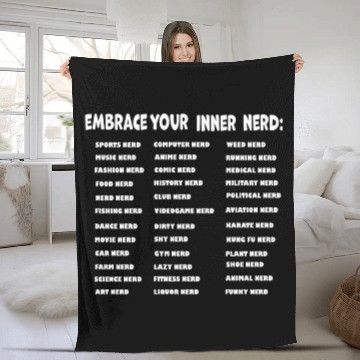 Discover Embrace your inner Nerd Fleece Blankets