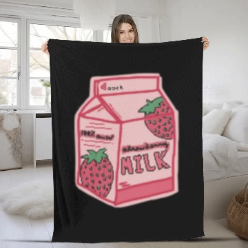 Discover Strawberry Fleece Blankets