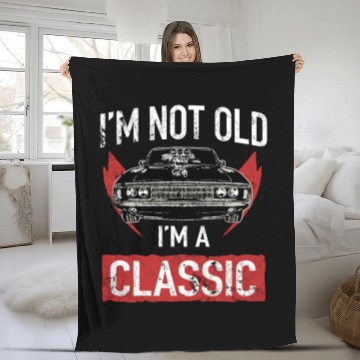 Discover I'M Not Old I'M A Classic Car Hot Rod Lover Fleece Blankets
