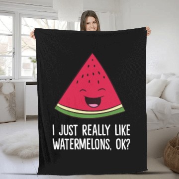 Discover Watermelon - I just really like watermelons, ok? Fleece Blankets
