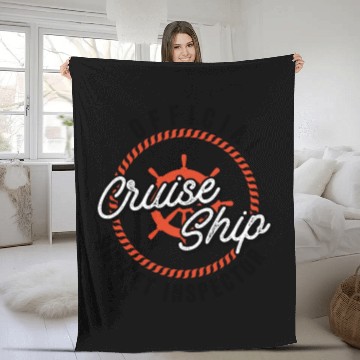 Discover Funny Cruise Ship Buffet Inspector Partners Fleece Blankets