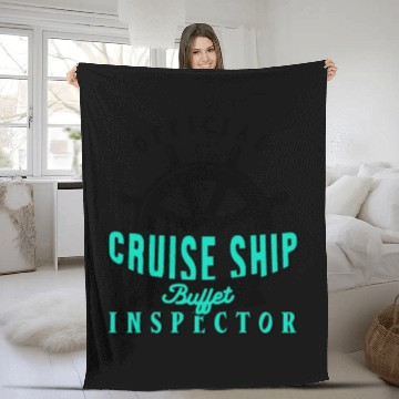 Discover Funny Cruise Ship Buffet Inspector Partners Fleece Blankets